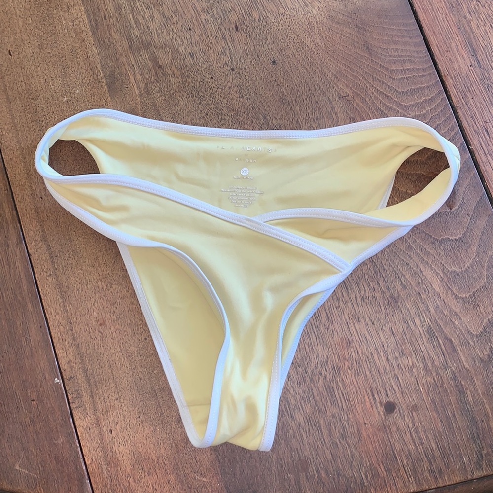 L. A. Hearts Yellow Swim Bottoms